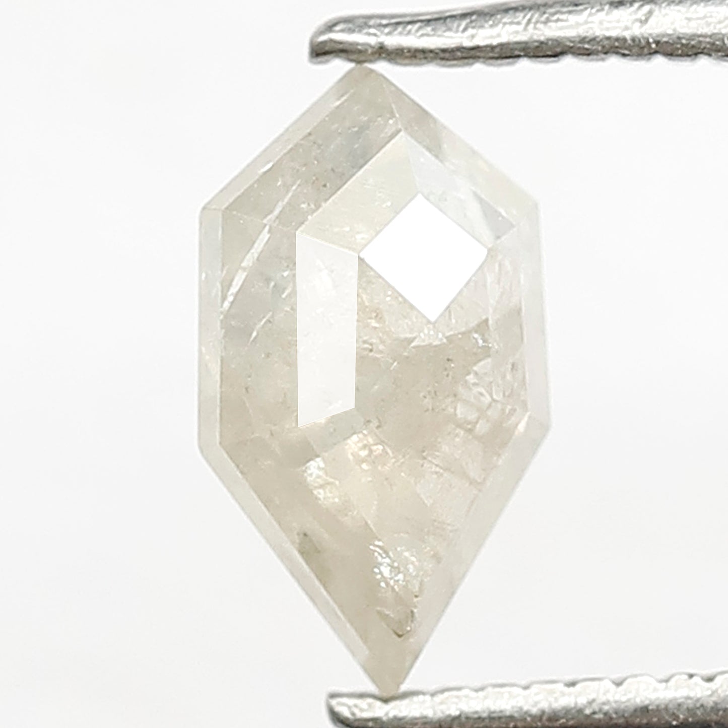 0.92 CT Geometric cut Salt and Pepper Diamond, Natural Misty Green Loose Ethical Diamond for Custom Jewelry