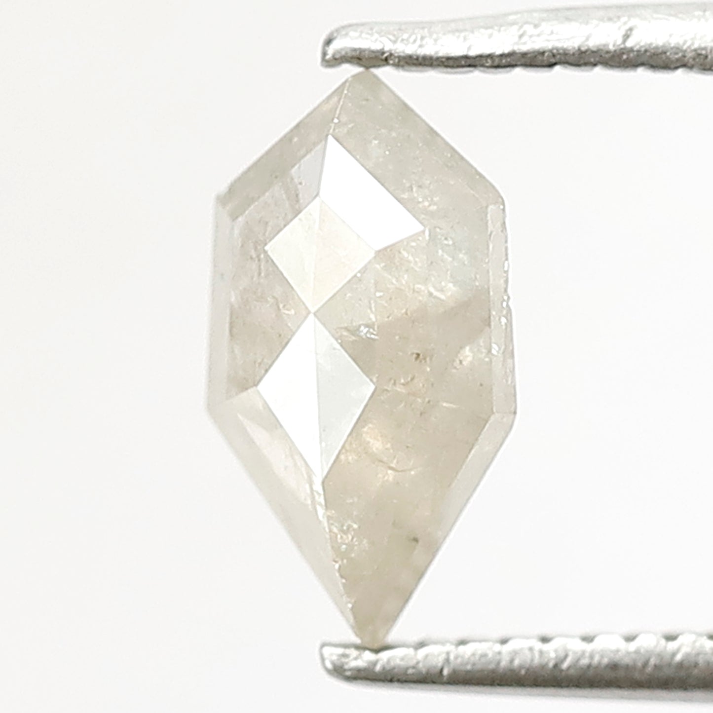 0.92 CT Geometric cut Salt and Pepper Diamond, Natural Misty Green Loose Ethical Diamond for Custom Jewelry