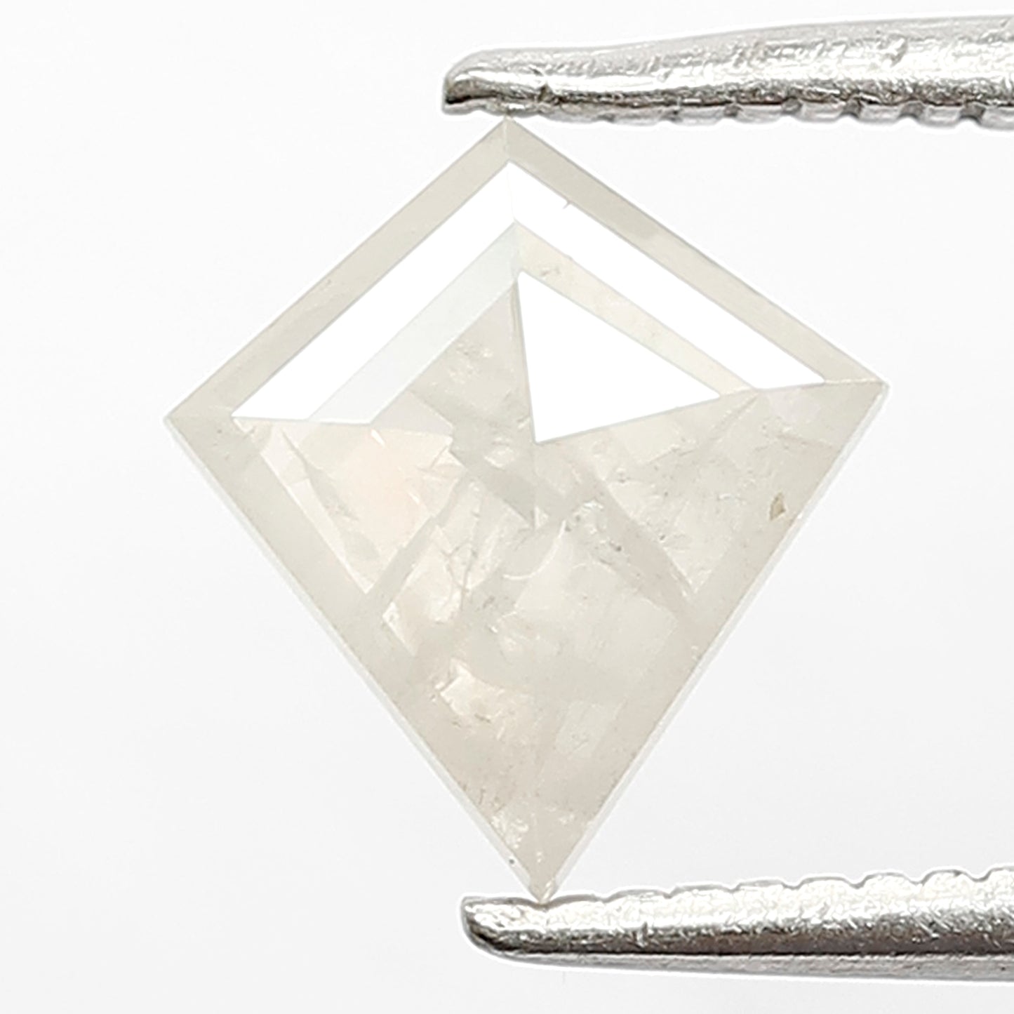 0.77 CT Kite Shape Salt and Pepper Misty White Diamond, Natural Salt and Pepper Loose Diamond