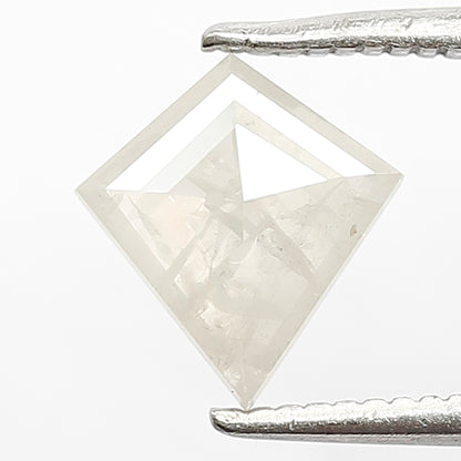 0.77 CT Kite Shape Salt and Pepper Misty White Diamond, Natural Salt and Pepper Loose Diamond