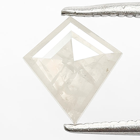 0.77 CT Kite Shape Salt and Pepper Misty White Diamond, Natural Salt and Pepper Loose Diamond