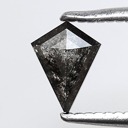0.32 Ct Kite Shape Salt and Salt and Pepper Diamond 6 MM Grey Black Color Natural Loose Diamond