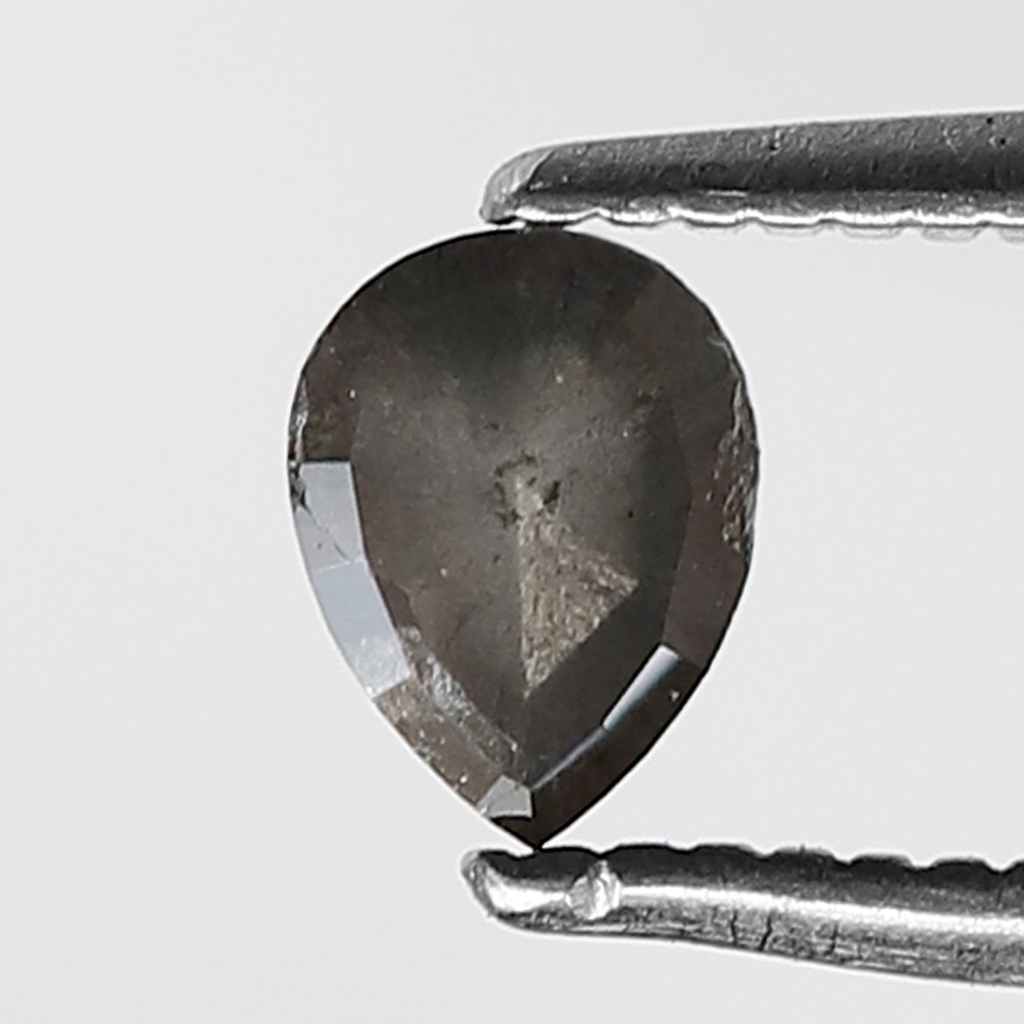 0.41 Ct Pear Shape Salt and Pepper Diamond 5 MM Grey Black Color Natural Loose Diamond