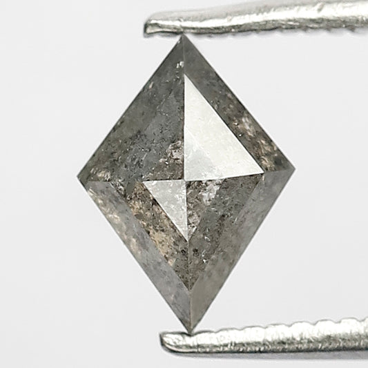 0.95 CT Natural Salt and Pepper Kite Shaped Natural Splendid Grayish Black Loose Diamond Perfect For Making Four Prong Setting Proposal Ring