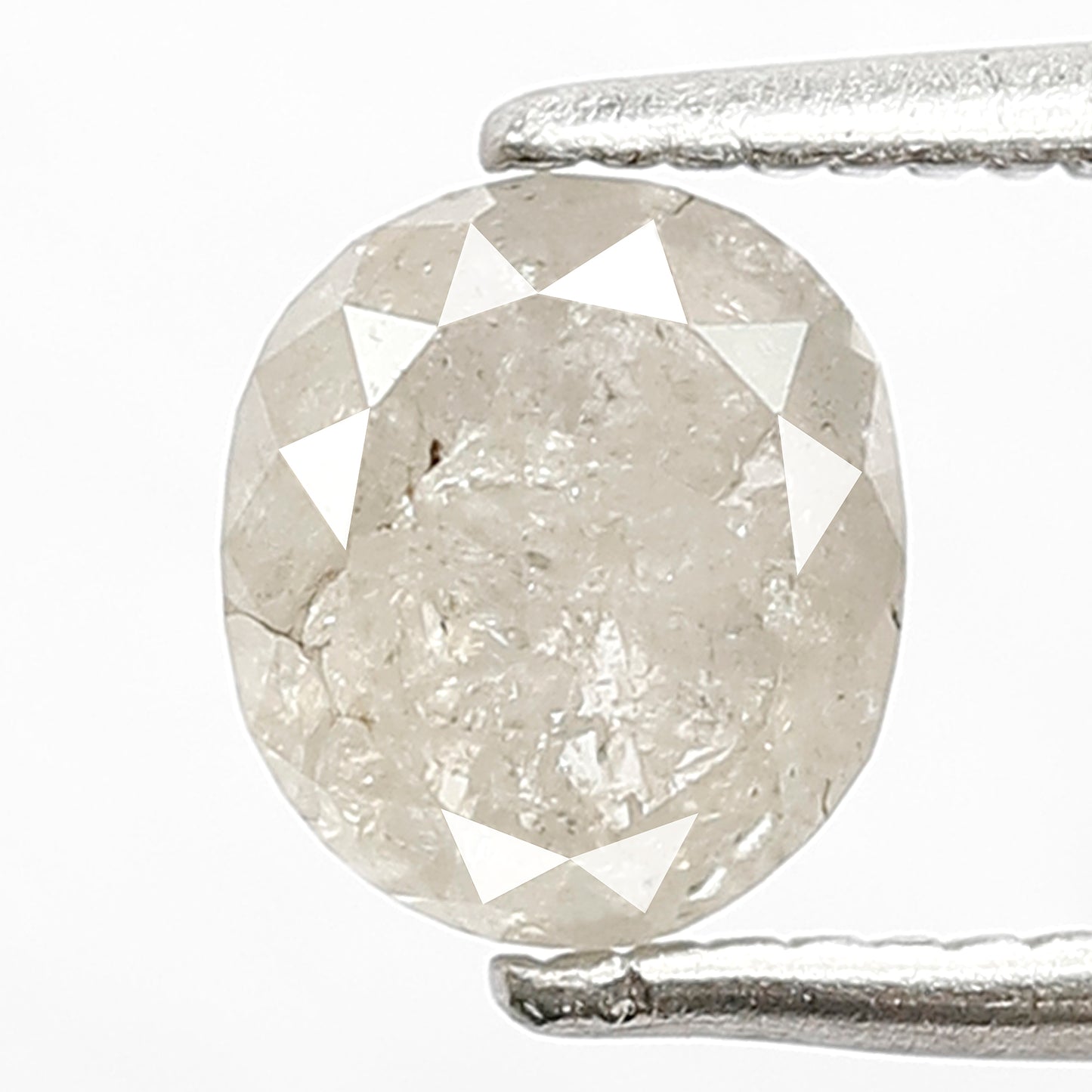 1.17 CT Oval Shape Salt and Pepper Loose Diamond, Natural Gray Black Ethical Diamond For Engagement Ring