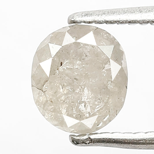 1.17 CT Oval Shape Salt and Pepper Loose Diamond, Natural Gray Black Ethical Diamond For Engagement Ring