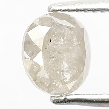 1.17 CT Oval Shape Salt and Pepper Loose Diamond, Natural Gray Black Ethical Diamond For Engagement Ring