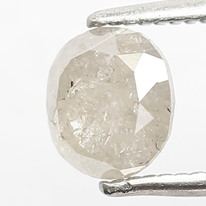 1.17 CT Oval Shape Salt and Pepper Loose Diamond, Natural Gray Black Ethical Diamond For Engagement Ring