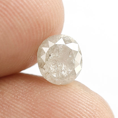 1.17 CT Oval Shape Salt and Pepper Loose Diamond, Natural Gray Black Ethical Diamond For Engagement Ring