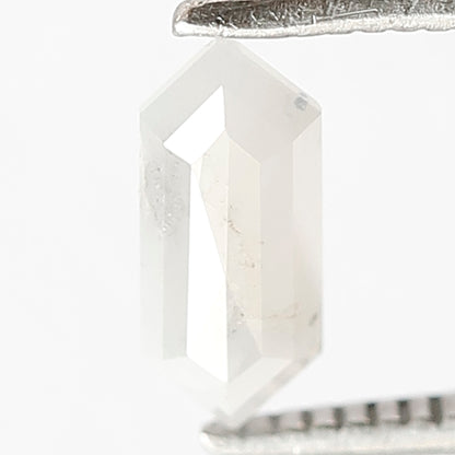 0.61 CT Hexagon Salt and Pepper Diamond, Natural Misty Gray Loose Diamond, Earth Mined Stone for Custom Pendant and Ring