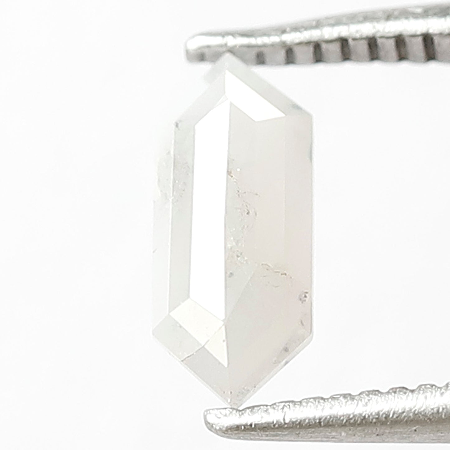 0.61 CT Hexagon Salt and Pepper Diamond, Natural Misty Gray Loose Diamond, Earth Mined Stone for Custom Pendant and Ring