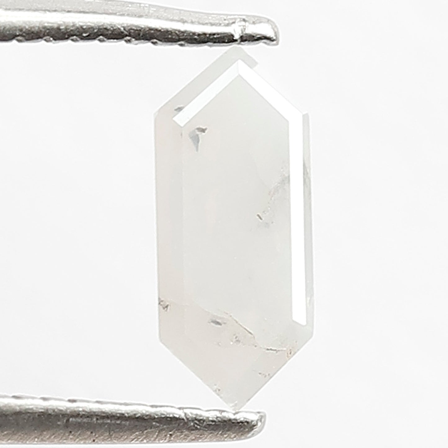 0.61 CT Hexagon Salt and Pepper Diamond, Natural Misty Gray Loose Diamond, Earth Mined Stone for Custom Pendant and Ring