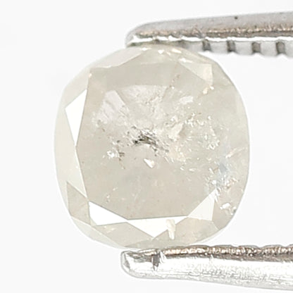 0.70 CT Salt and Pepper Cushion Shape Diamond, 5.40 x 5.00 mm Natural Gray Black Loose Ethical Diamond