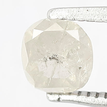 0.70 CT Salt and Pepper Cushion Shape Diamond, 5.40 x 5.00 mm Natural Gray Black Loose Ethical Diamond