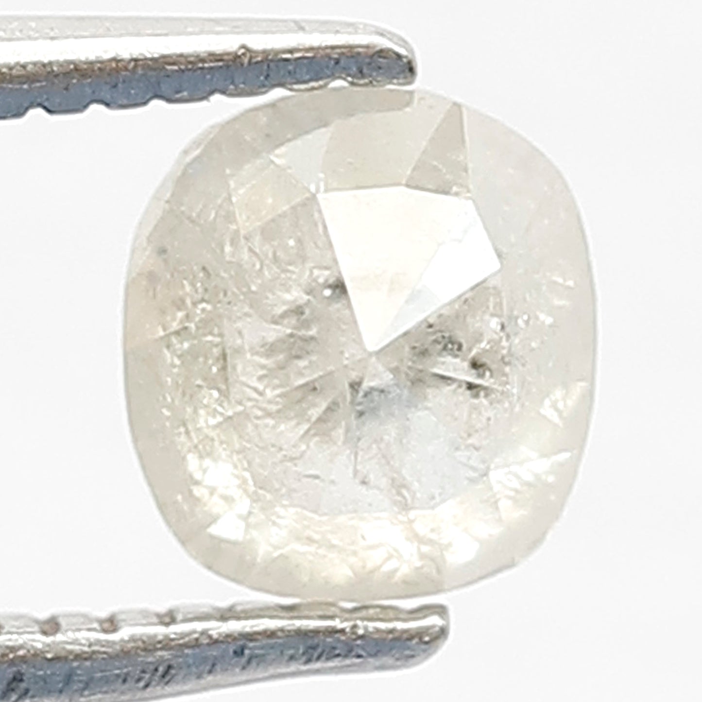 0.70 CT Salt and Pepper Cushion Shape Diamond, 5.40 x 5.00 mm Natural Gray Black Loose Ethical Diamond