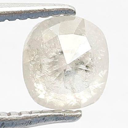 0.70 CT Salt and Pepper Cushion Shape Diamond, 5.40 x 5.00 mm Natural Gray Black Loose Ethical Diamond