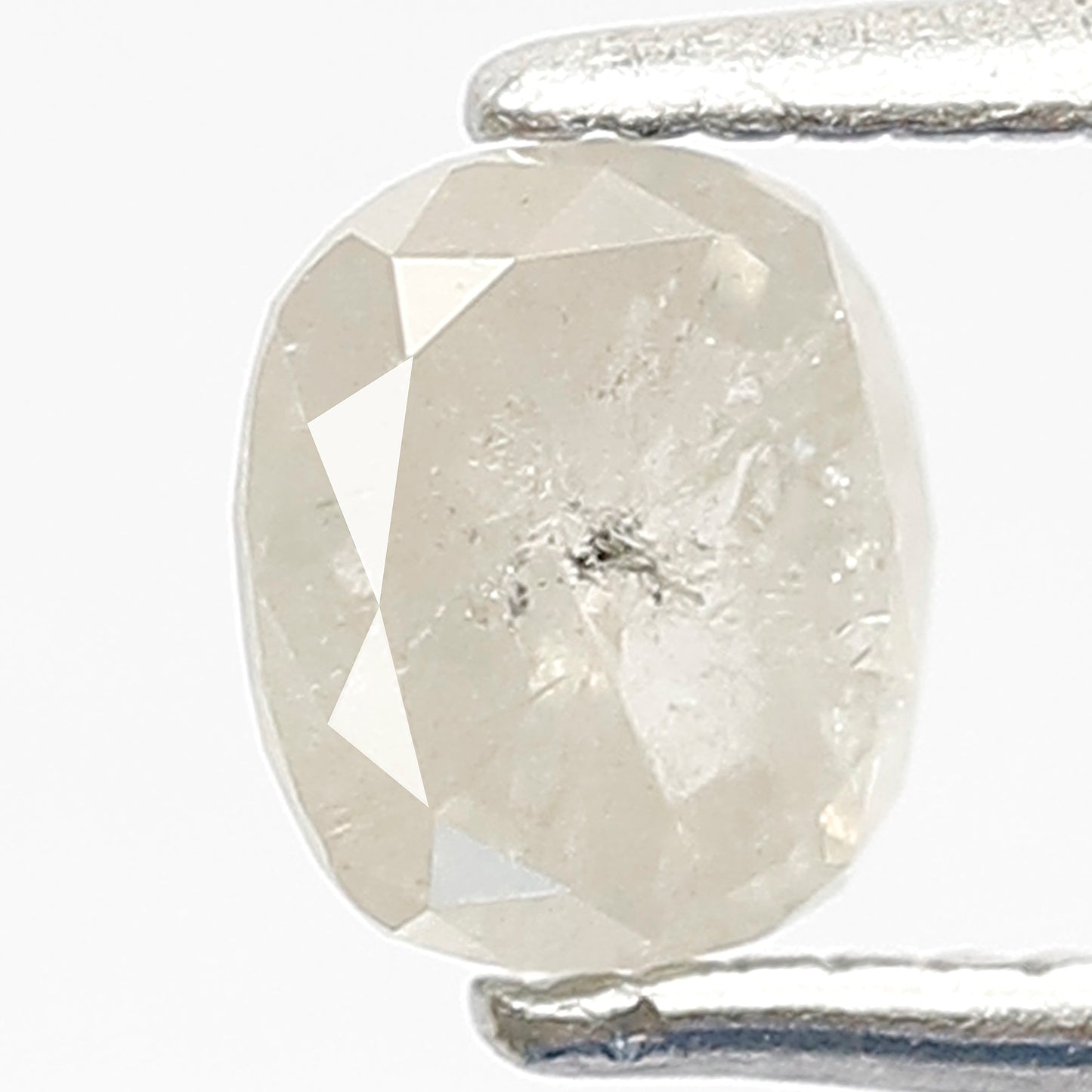0.70 CT Salt and Pepper Cushion Shape Diamond, 5.40 x 5.00 mm Natural Gray Black Loose Ethical Diamond