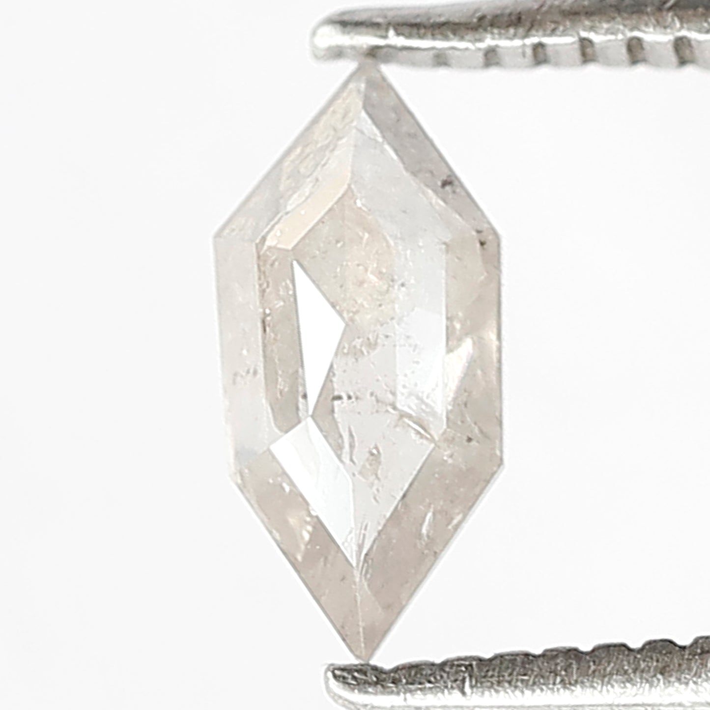 0.42 CT, 8.00 x 3.70 mm Geometric cut Earth Mined Loose Diamond, Natural Gray Black Salt and Pepper Diamond For Custom Jewelry