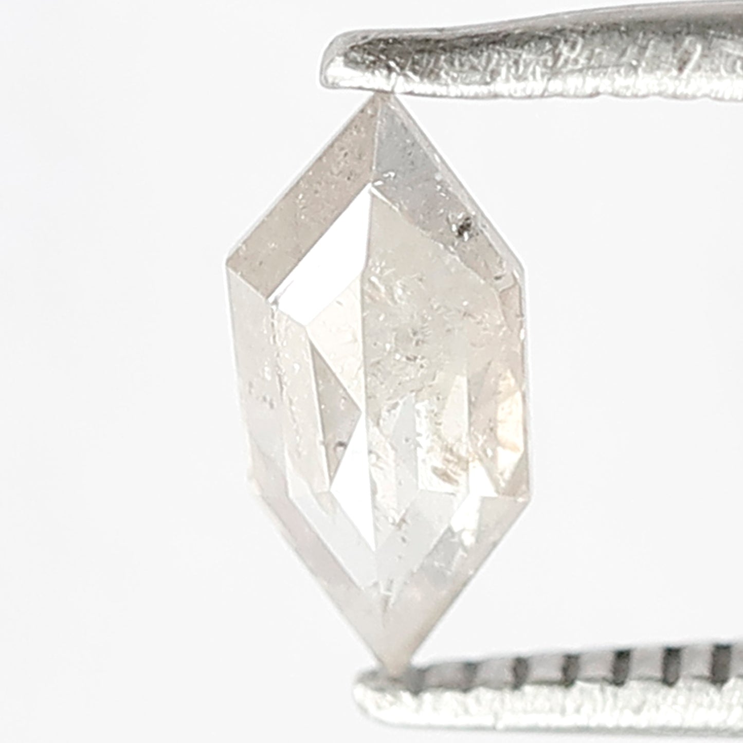 0.42 CT, 8.00 x 3.70 mm Geometric cut Earth Mined Loose Diamond, Natural Gray Black Salt and Pepper Diamond For Custom Jewelry