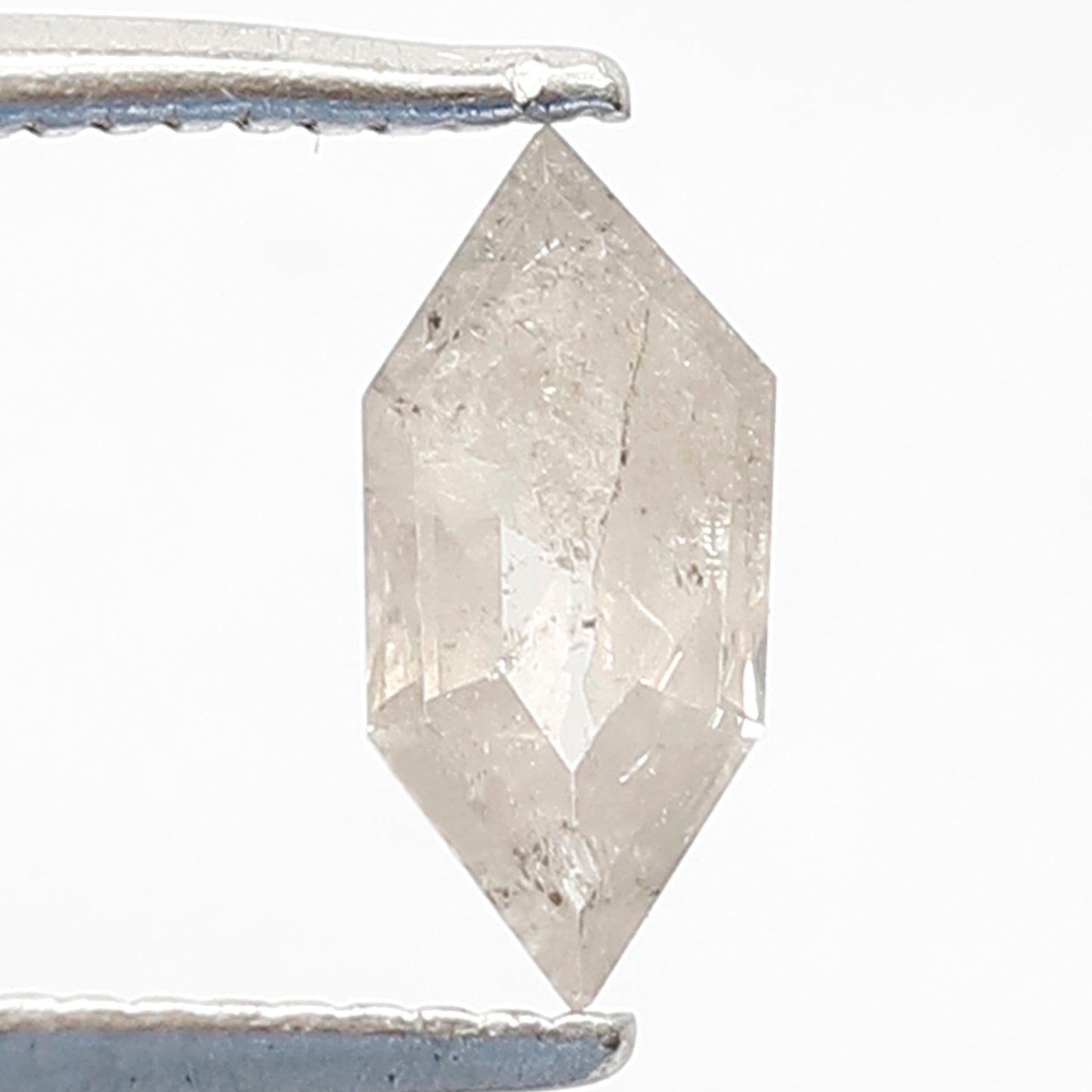 0.42 CT, 8.00 x 3.70 mm Geometric cut Earth Mined Loose Diamond, Natural Gray Black Salt and Pepper Diamond For Custom Jewelry