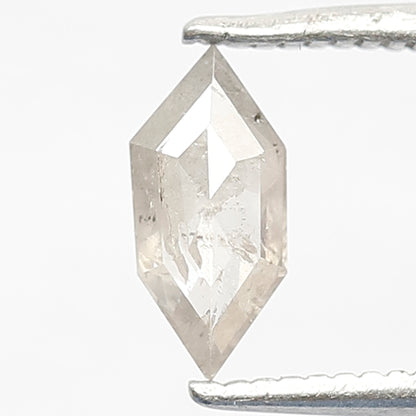 0.42 CT, 8.00 x 3.70 mm Geometric cut Earth Mined Loose Diamond, Natural Gray Black Salt and Pepper Diamond For Custom Jewelry