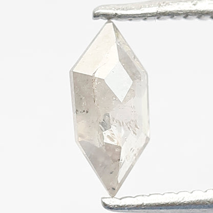 0.42 CT, 8.00 x 3.70 mm Geometric cut Earth Mined Loose Diamond, Natural Gray Black Salt and Pepper Diamond For Custom Jewelry