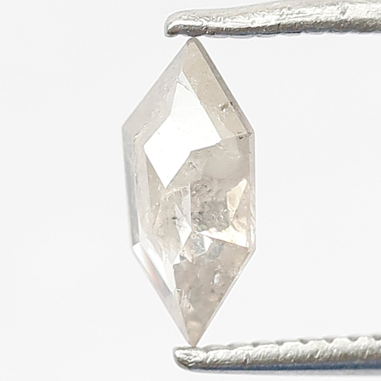 0.42 CT, 8.00 x 3.70 mm Geometric cut Earth Mined Loose Diamond, Natural Gray Black Salt and Pepper Diamond For Custom Jewelry