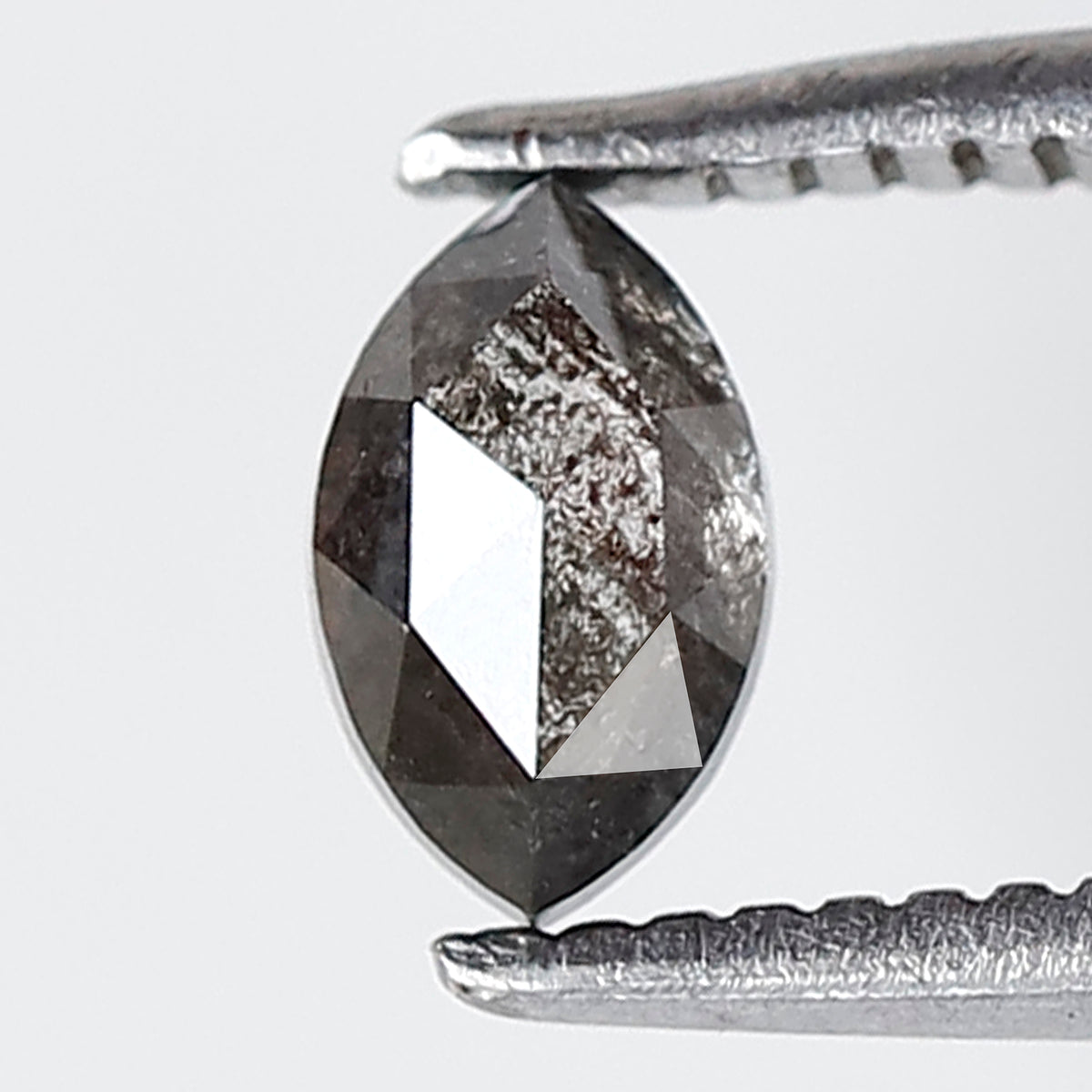 0.38 CT 5.60 MM Marquise Shape Salt and Pepper Diamond Grey Black Color Natural Loose Diamond