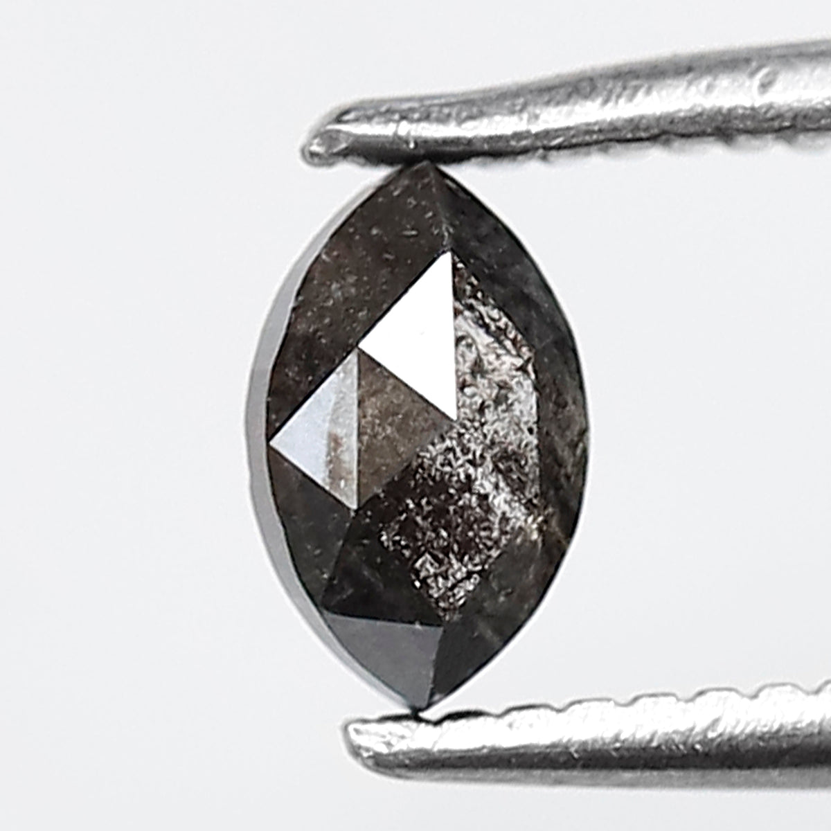 0.38 CT 5.60 MM Marquise Shape Salt and Pepper Diamond Grey Black Color Natural Loose Diamond