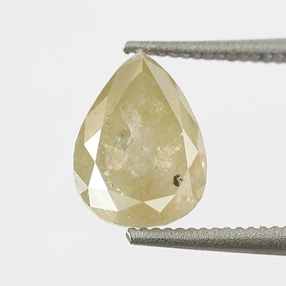 1.19 CT 7.50 MM Pear Shape Yellow Color Rustic Natural Loose Diamond For Engagement Ring