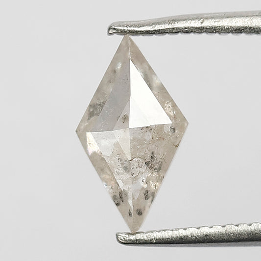 0.90 CT Kite Shape Perfect Shining Step Cut Misty White color Natural Salt and pepper Diamond Perfect For Making Side Band Engagement Ring