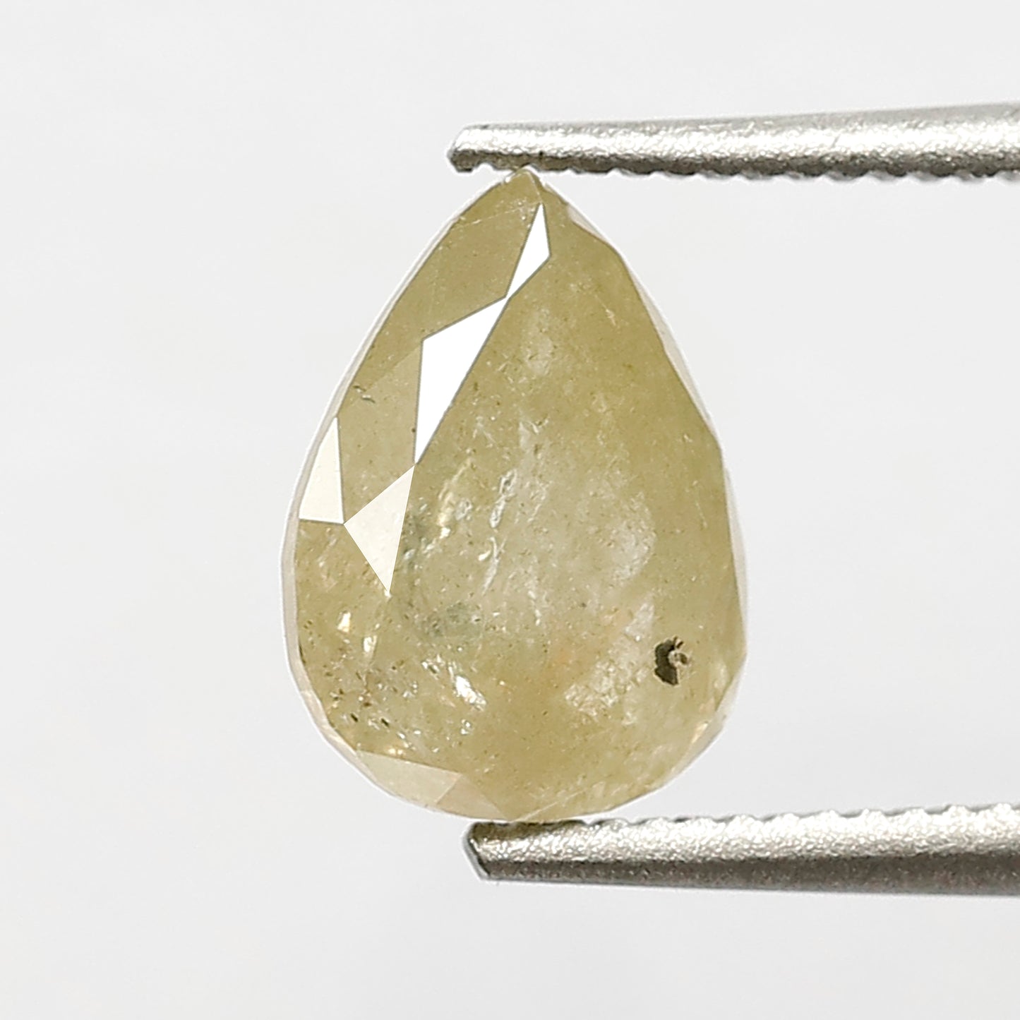 1.19 CT 7.50 MM Pear Shape Yellow Color Rustic Natural Loose Diamond For Engagement Ring