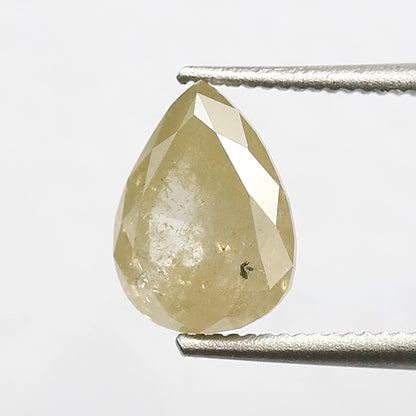 1.19 CT 7.50 MM Pear Shape Yellow Color Rustic Natural Loose Diamond For Engagement Ring