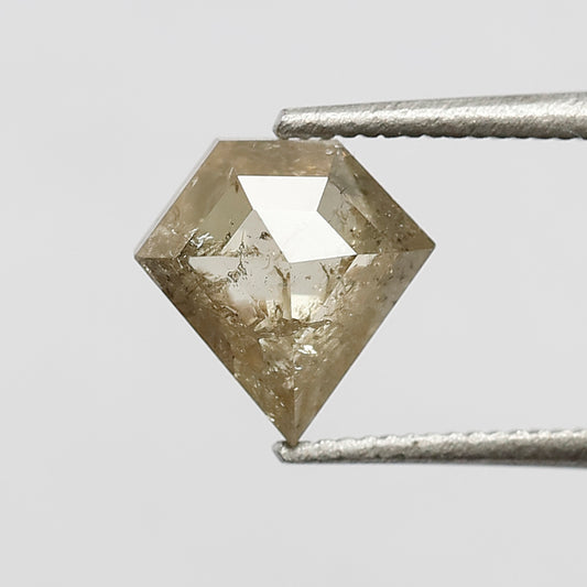 1.23 CT 7 MM Pentagon Shape Icy Brown Yellow Color Rustic Loose Natural Diamond For Jewelry