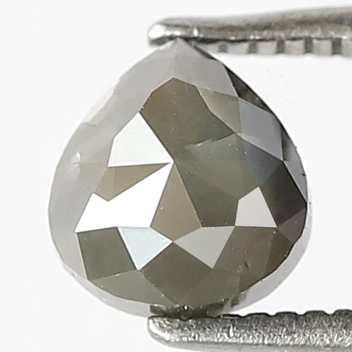 1.23 CT Natural Pear Cut Diamond, Gray Black Salt and Pepper Loose Diamond, Earth Mined Gem for Engagement or Anniversary Ring