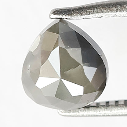 1.23 CT Natural Pear Cut Diamond, Gray Black Salt and Pepper Loose Diamond, Earth Mined Gem for Engagement or Anniversary Ring