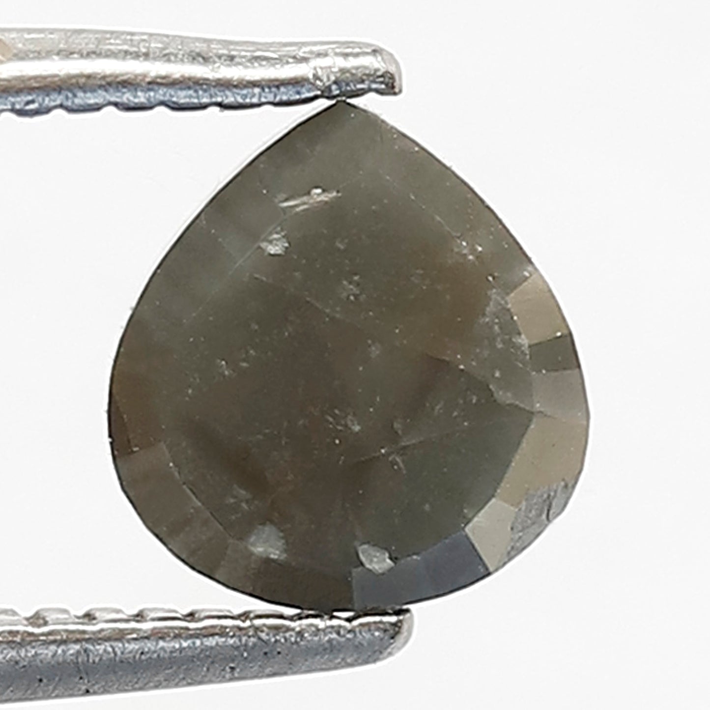 1.23 CT Natural Pear Cut Diamond, Gray Black Salt and Pepper Loose Diamond, Earth Mined Gem for Engagement or Anniversary Ring
