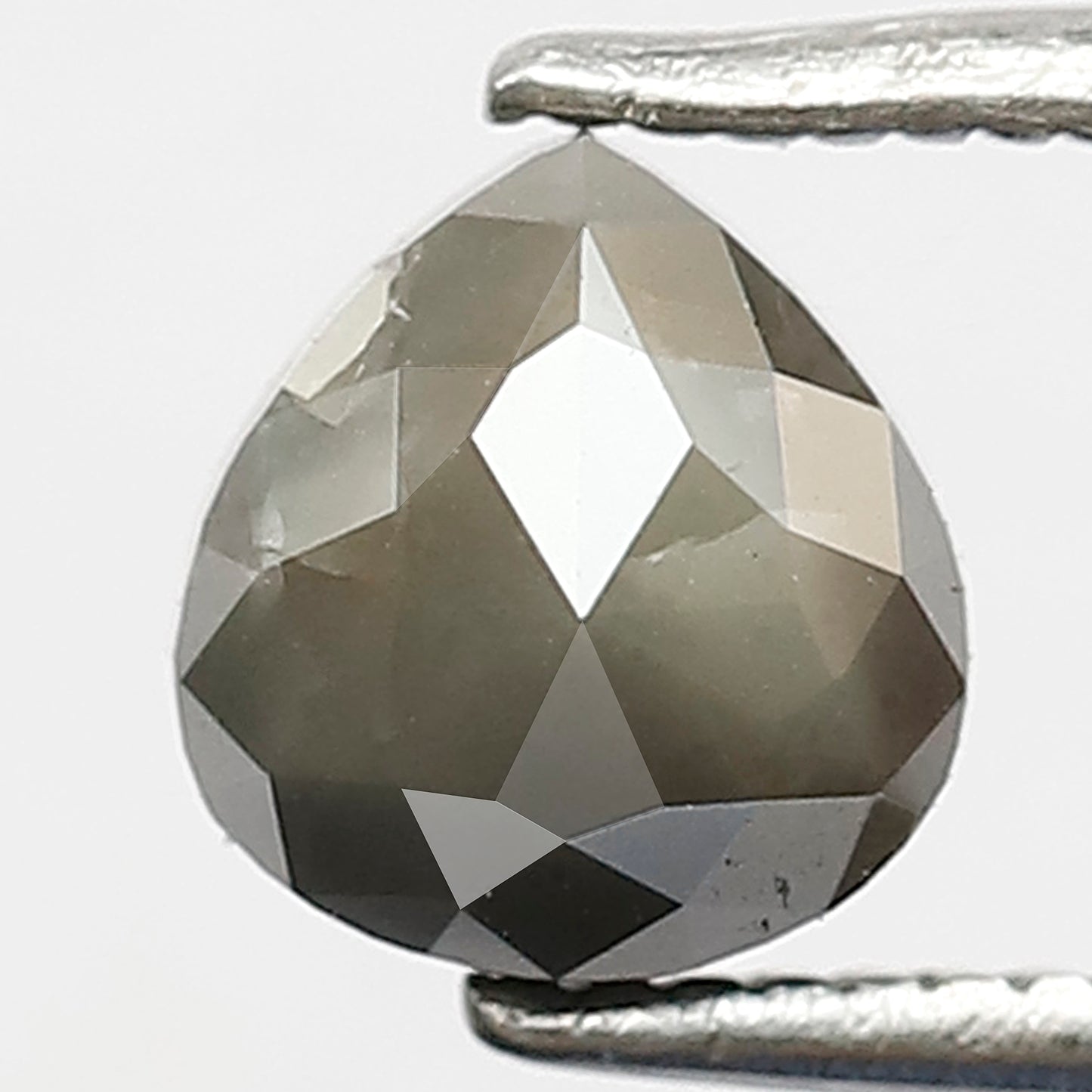 1.23 CT Natural Pear Cut Diamond, Gray Black Salt and Pepper Loose Diamond, Earth Mined Gem for Engagement or Anniversary Ring