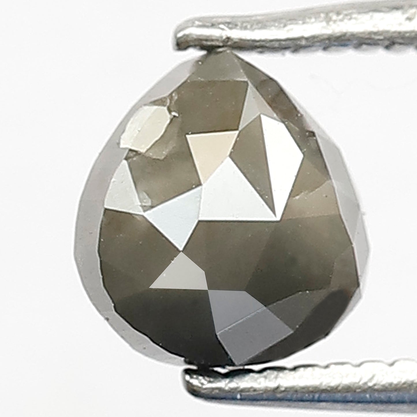 1.23 CT Natural Pear Cut Diamond, Gray Black Salt and Pepper Loose Diamond, Earth Mined Gem for Engagement or Anniversary Ring