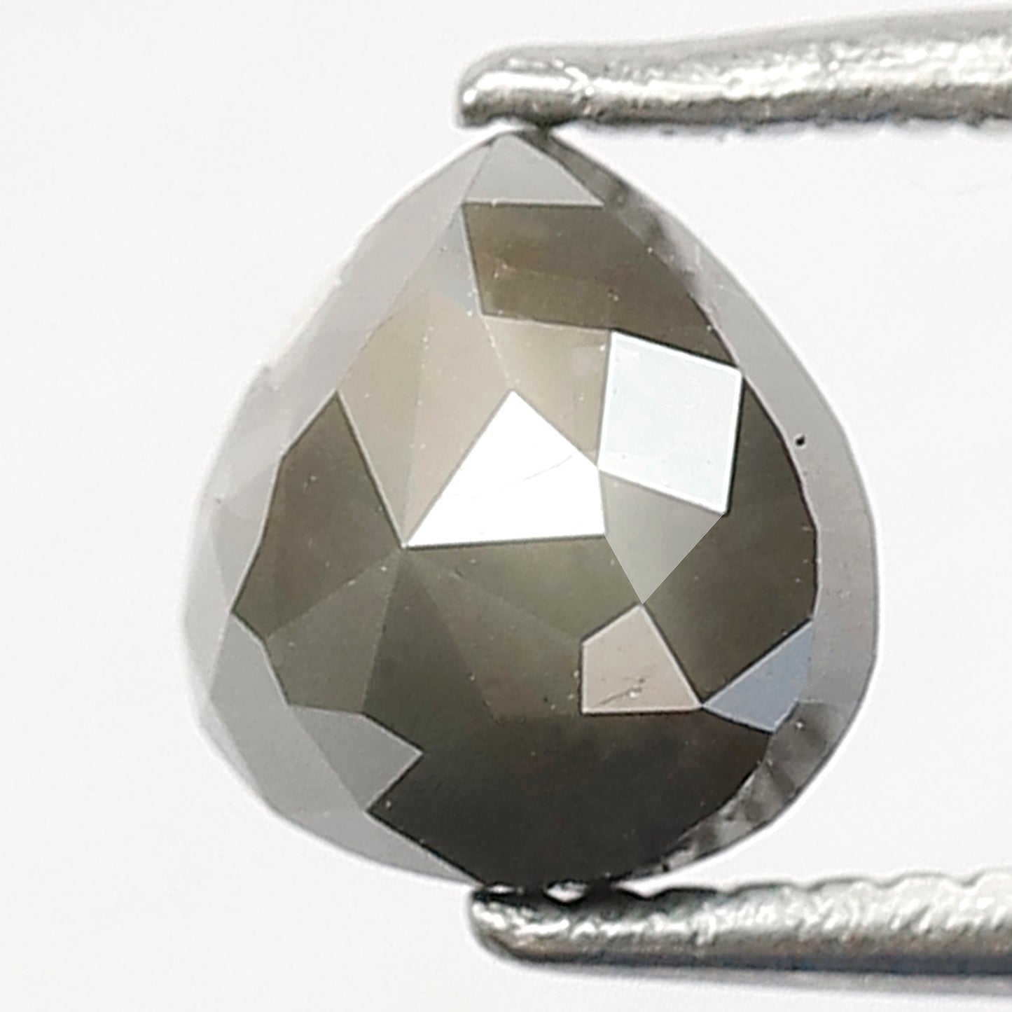 1.23 CT Natural Pear Cut Diamond, Gray Black Salt and Pepper Loose Diamond, Earth Mined Gem for Engagement or Anniversary Ring