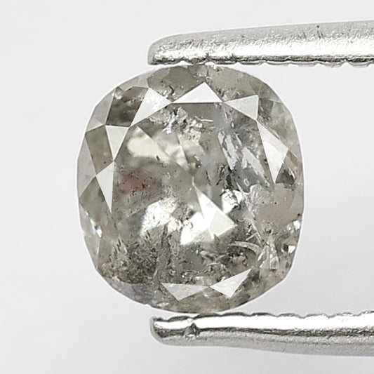 0.93 CT Natural Grayish Black Oval Shape Natural Loose Conflict Free Salt and Pepper Diamond