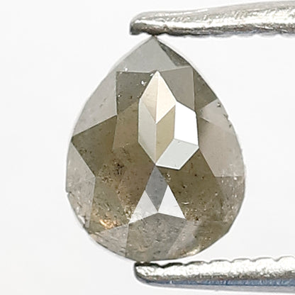 0.93 CT Conflict Free Pear Shape Loose Diamond, 6.40 x 5.00 mm Natural Salt and Pepper Diamond