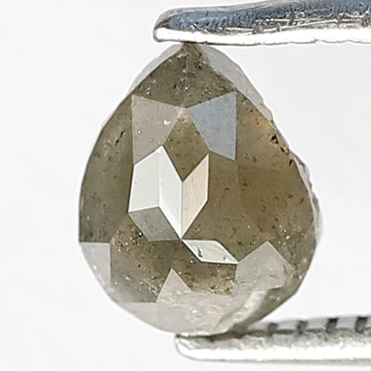 0.93 CT Conflict Free Pear Shape Loose Diamond, 6.40 x 5.00 mm Natural Salt and Pepper Diamond