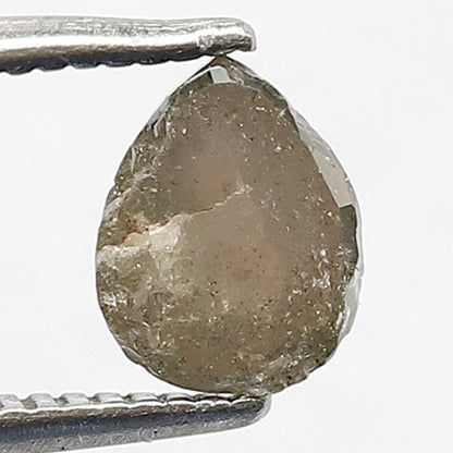 0.93 CT Conflict Free Pear Shape Loose Diamond, 6.40 x 5.00 mm Natural Salt and Pepper Diamond
