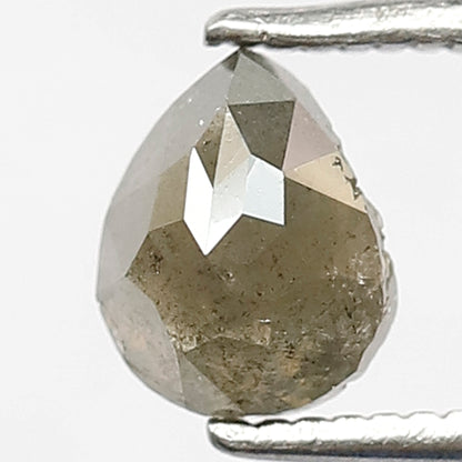 0.93 CT Conflict Free Pear Shape Loose Diamond, 6.40 x 5.00 mm Natural Salt and Pepper Diamond