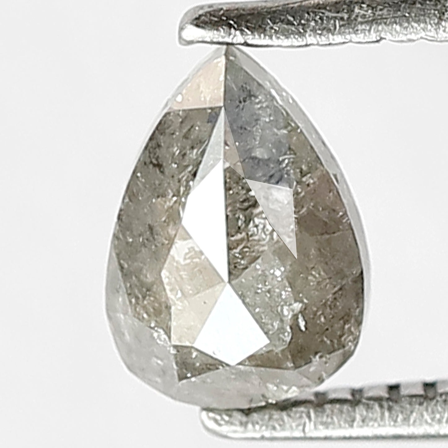 Gray Black Pear Shape Salt and Pepper Diamond 0.79 CT, Natural Loose Conflict Free Diamond for Ring and Pendant