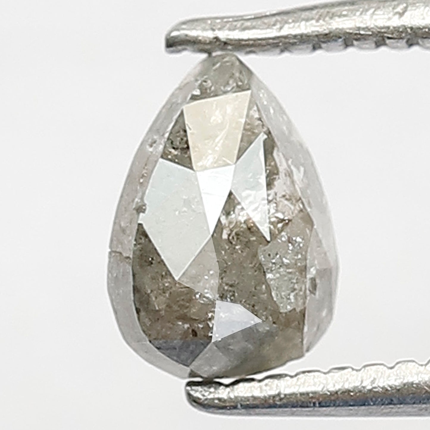 Gray Black Pear Shape Salt and Pepper Diamond 0.79 CT, Natural Loose Conflict Free Diamond for Ring and Pendant