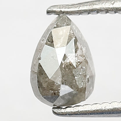 Gray Black Pear Shape Salt and Pepper Diamond 0.79 CT, Natural Loose Conflict Free Diamond for Ring and Pendant