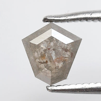 0.76 Ct 6 MM Kite Shape Natural Loose Diamond Grey Color Salt and pepper Diamond