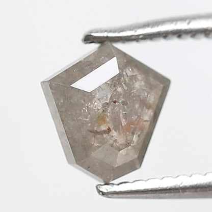 0.76 Ct 6 MM Kite Shape Natural Loose Diamond Grey Color Salt and pepper Diamond